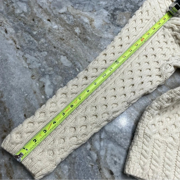 KILRONAN Knitwear ARAN IRISH Chunky Cardigan Honeycomb Sweater New Merino Wool M - Picture 7 of 10